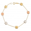 Bracelet Gold 14Κ "Cubes"