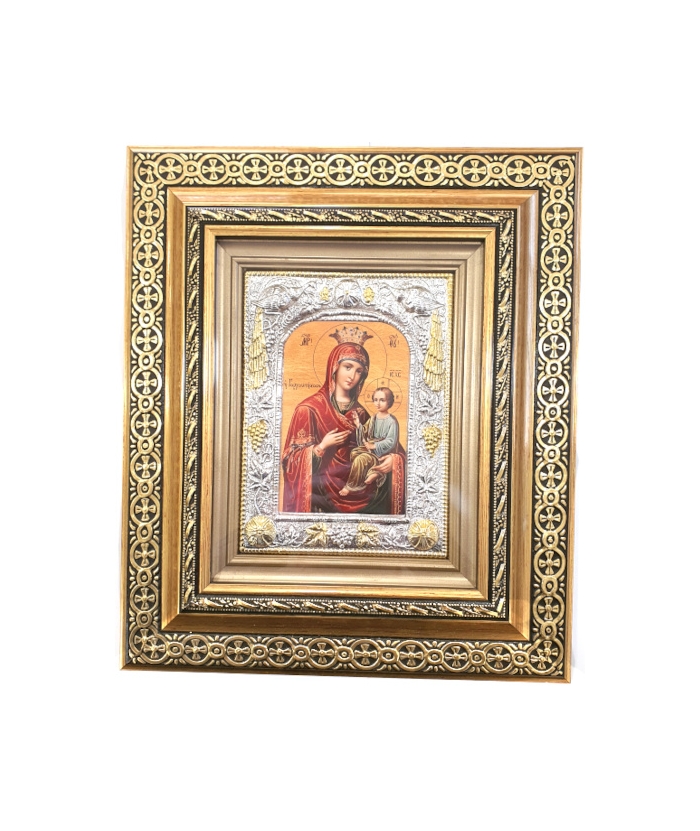 Ασημένια Εικόνα Παναγία Γοργοϋπήκοος 32x38cm