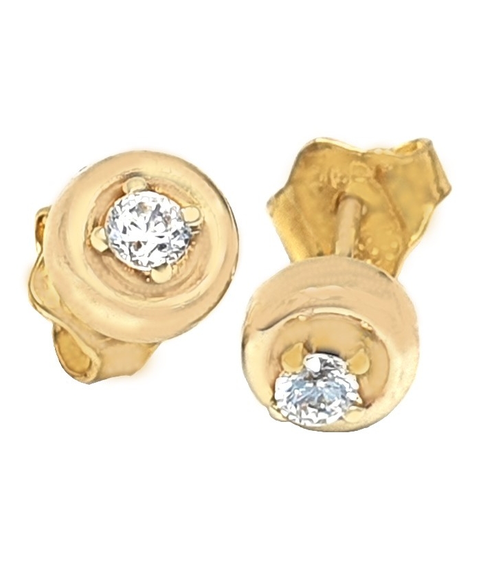 Earrings gold K14 6mm
