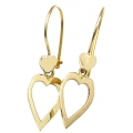 Earrings gold K14 Hearts