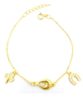 Bracelet Silver 925°  "Infinity" goldplated