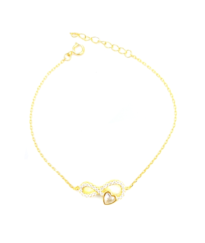 Bracelet Silver 925°  "Infinity" goldplated