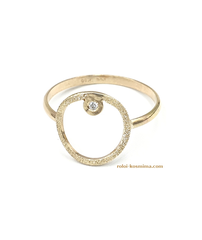 Ring gold K14 'Circle'