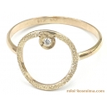 Ring gold K14 'Circle'