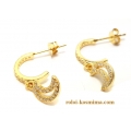 Earrings Silver Goldplated "Moon"