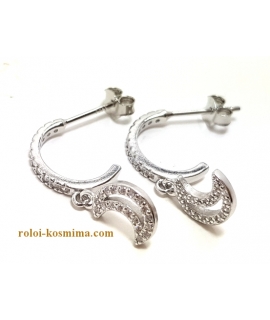 Earrings Silver "Moon" 2