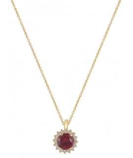 Necklace Gold K9 with rubin FILVA 33904