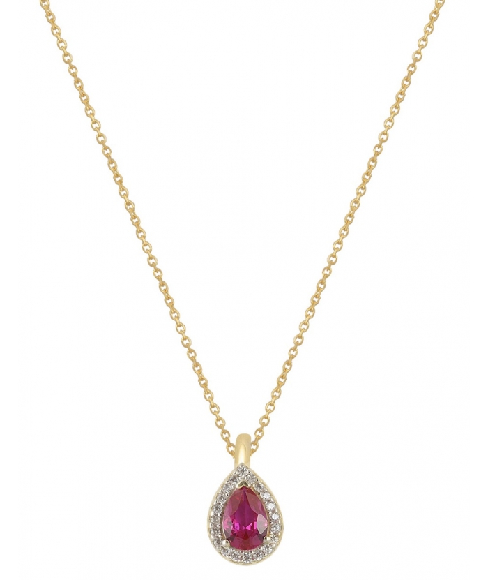 Necklace Gold K9 with rubin FILVA 23348