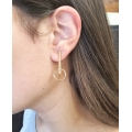 Earrings Pin gold K14 "Circle"