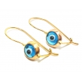 Earrings Gold K14 "Blue eyes"