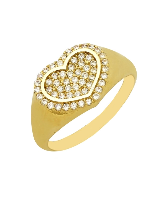 Ring gold K14 Heart