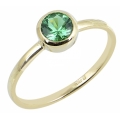 Ring gold K14 with emerald