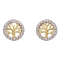 Earrings gold K14 "Tree of life"