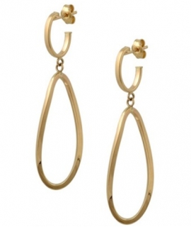 Earrings hoop gold K14 
