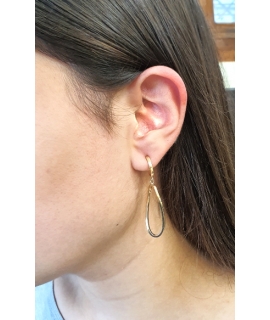 Earrings hoop gold K14  2