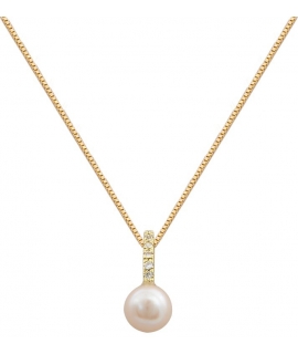Necklace Gold K14 'Pearl'
