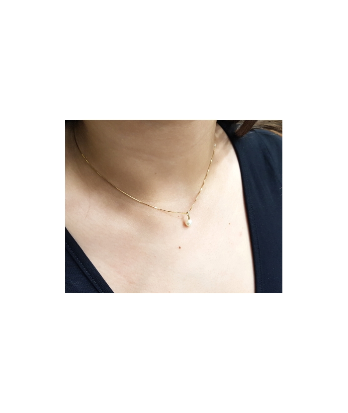Necklace Gold K14 'Pearl'