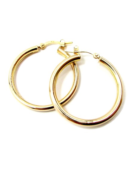 Earrings hoop gold K14