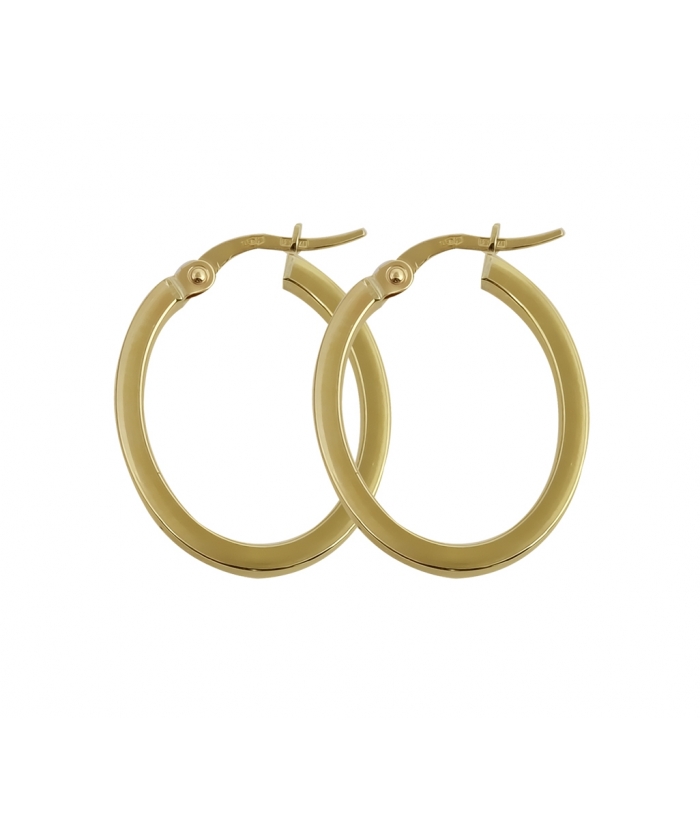 Earrings hoop gold K14 