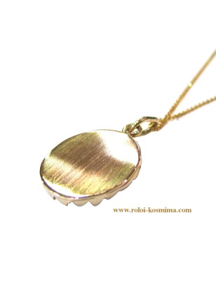 Necklace Gold K14  "Sea eye" handmade 2