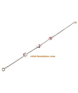 Bracelet Child Silver "Star,Heart & Moon" 2