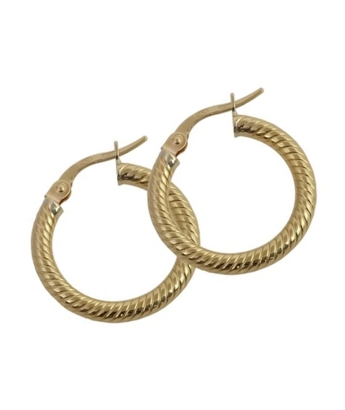 Earrings hoop gold K14 25mm
