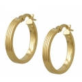 Earrings hoop gold K14 20mm