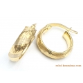 Earrings hoop gold K14