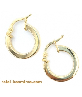Earrings hoop gold K14 mini 2