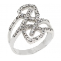 Ring Silver 925° "Double Heart"