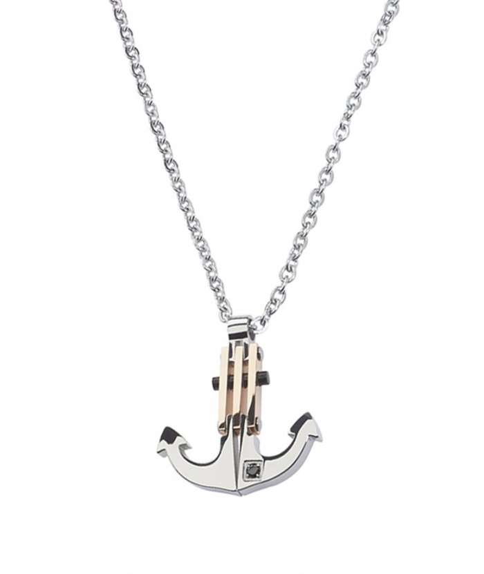 Pendant Stainless Steel Rosso Amante "anchor"