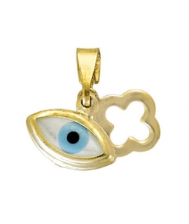 Child Pendant Gold eye and cross FILVA 8719 2