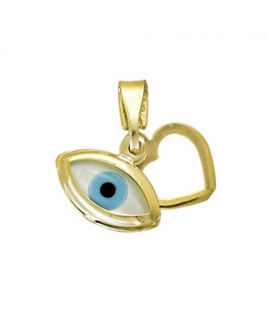 Child Pendant Gold eye and heart FILVA 8720 2