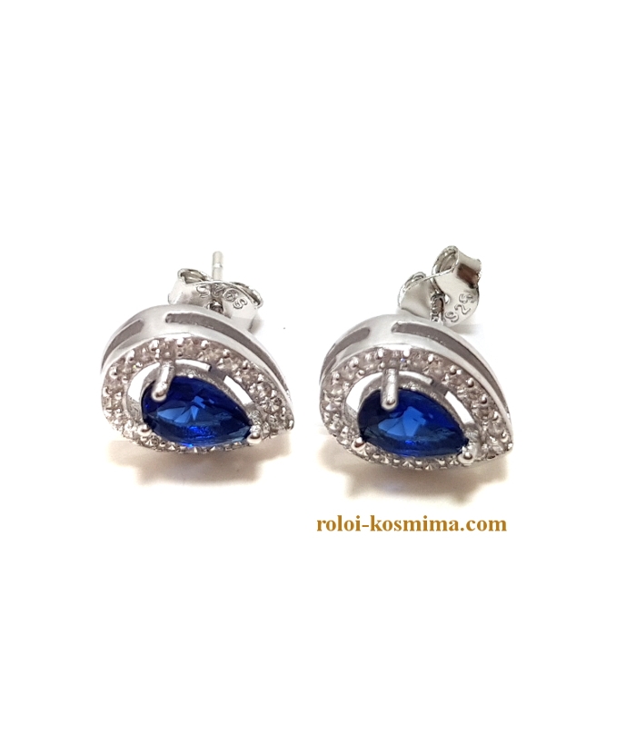 Earrings Silver "Tear"