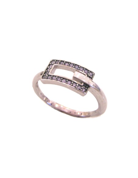 Ring white-gold K14 'amethyst'