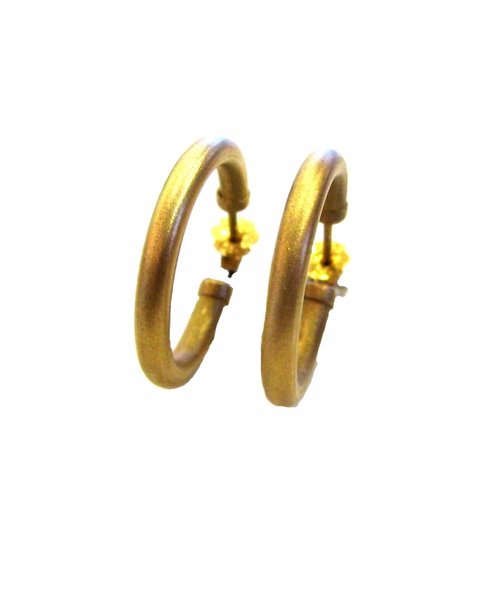 Earrings hoop gold K14