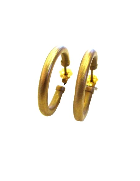 Earrings hoop gold K14