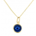 Necklace gold Κ14 ''eye''