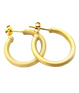 Earrings hoop gold K14