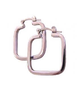 Earings hoop whitegold K14 