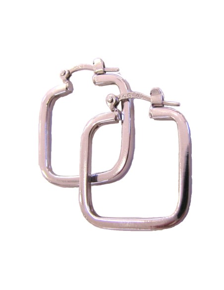 Earings hoop whitegold K14 