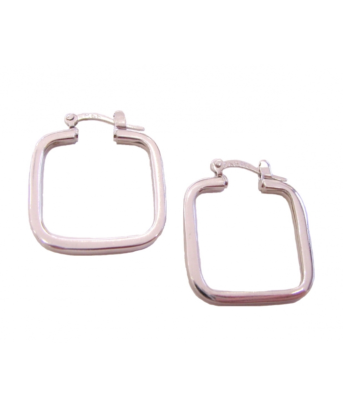 Earings hoop whitegold K14 