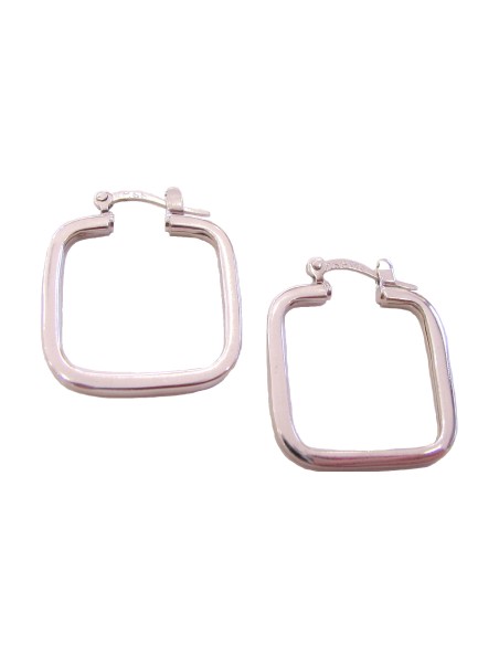 Earings hoop whitegold K14 