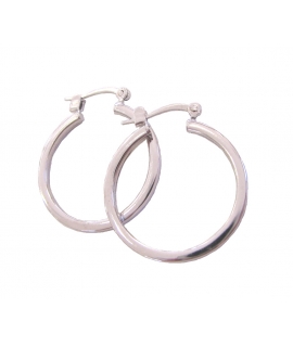 Earings hoop whitegold K14 