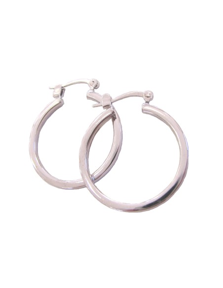 Earings hoop whitegold K14 