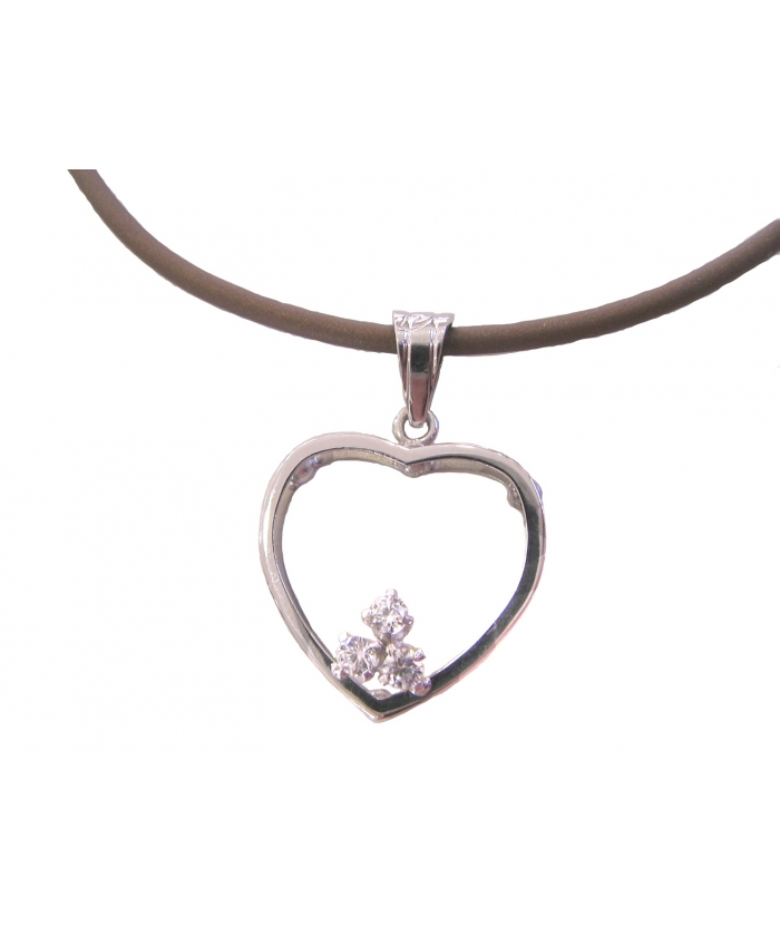 Necklace White-Gold K14 'heart'
