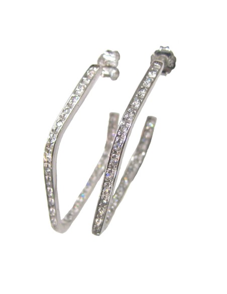 Earings hoop gold K14 
