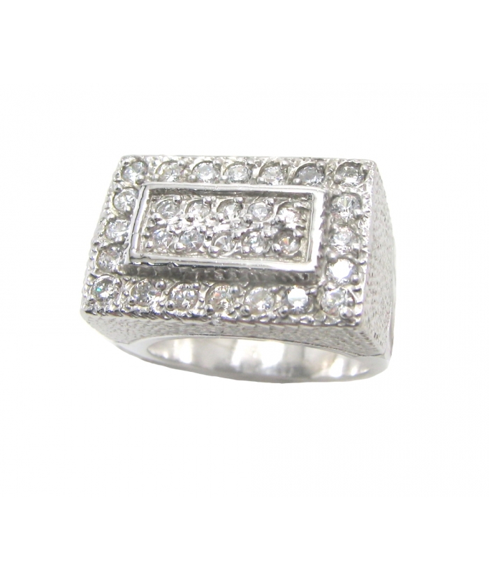 Ring Silver "Two levels"