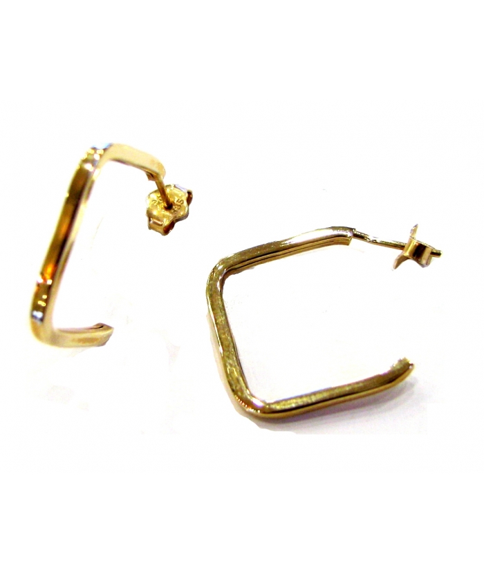 Earrings hoop gold K14