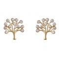 Earrings gold K14 "Tree of life"